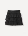 Falda Mini Volantes,NEGRO