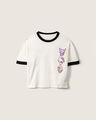 Playera Cropped Cinnamoroll,BLANCO HUESO