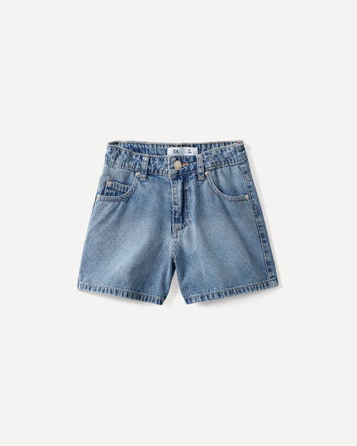 Short Azul Con Brillos
