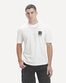 Playera Beige Estampado,CRUDO
