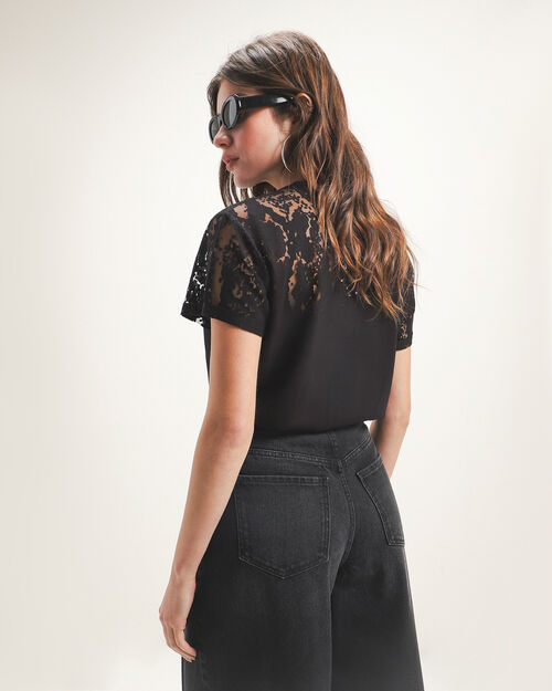Playera Negra Manga Corta
