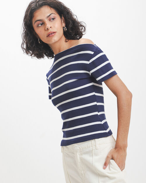 Playera Azul Rayas