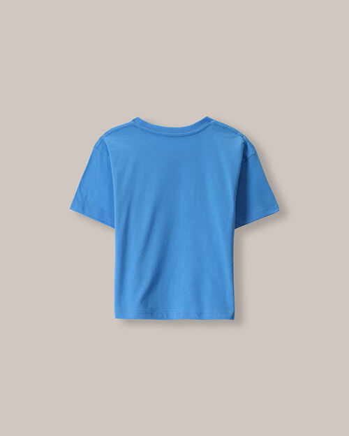 Playera Azul Estampada