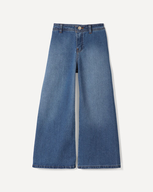 Jeans Fit Wide Leg Azul