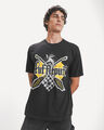 Playera Hogwarts Blanca,NEGRO