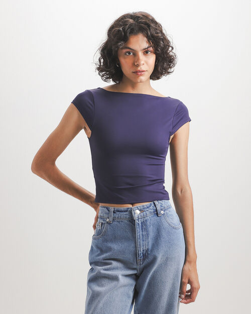 Crop Top Azul