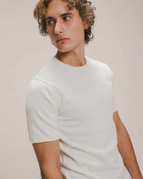 Playera Blanca Estampada