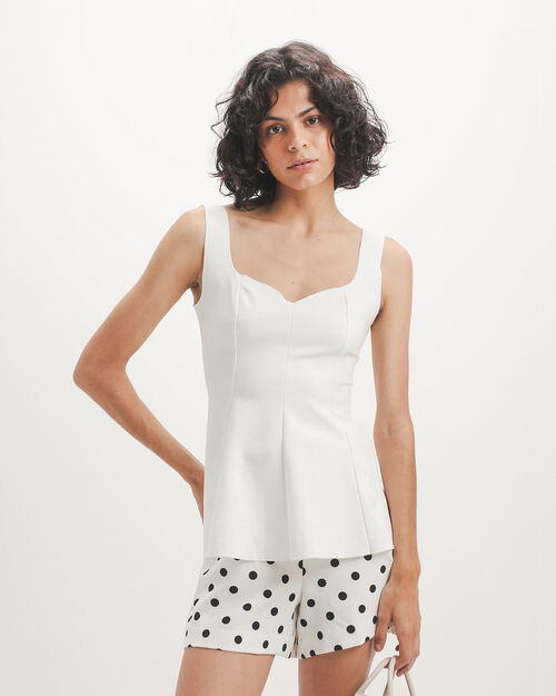 Top Blanco Peplum