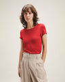 Crop Top Blanco,ROJO
