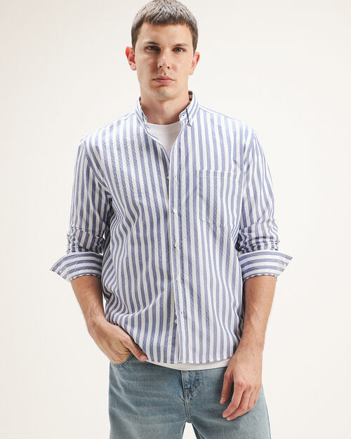 Camisa Azul Diseño Rayas