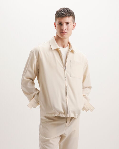 Sobrecamisa Beige Semiajustada