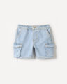 Short Cargo De Mezclilla,AZUL CIELO