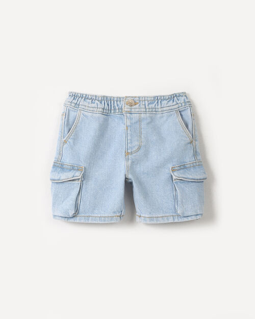 Short Cargo De Mezclilla