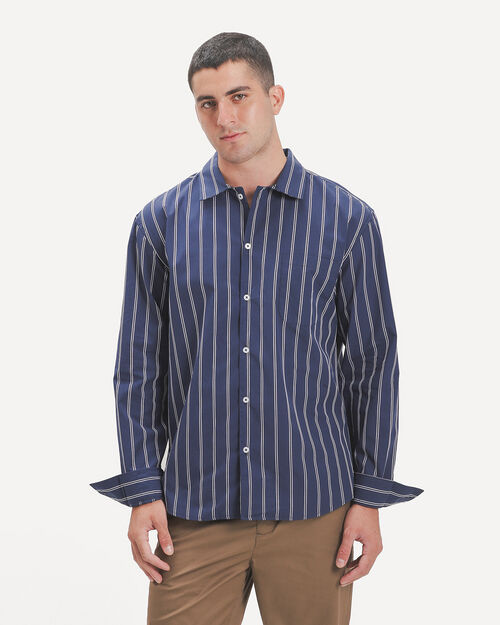 Camisa Boxy Azul