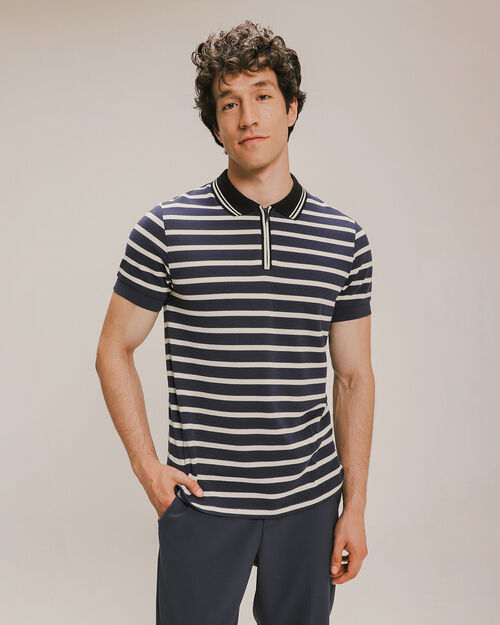 Polo Fit Slim Azul