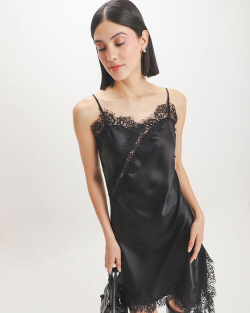 Vestido Negro Satinado