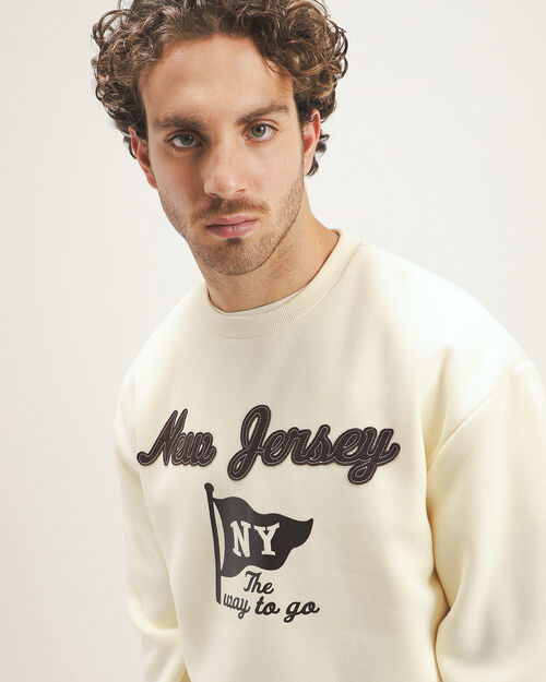 Sudadera Blanca Estampada