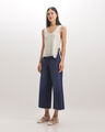 Jeans Fit Culotte,AZUL MARINO