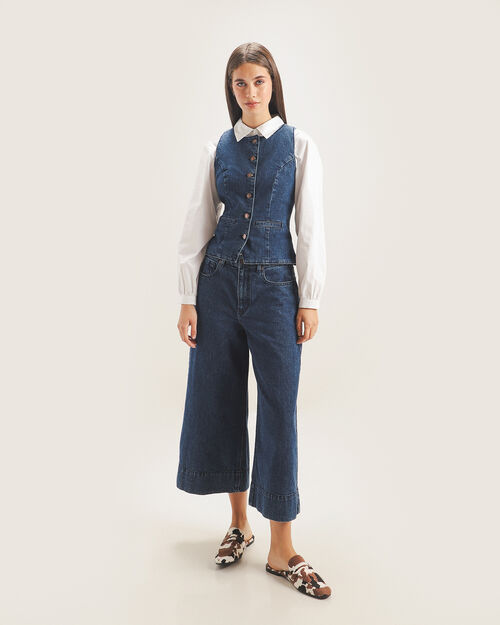 Chaleco Azul De Mezclilla