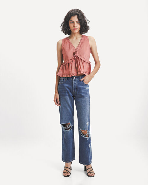 Straight Jeans Destrucciones
