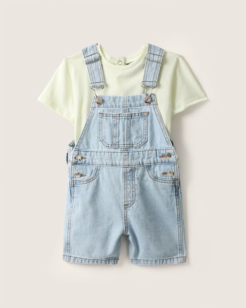 Conjunto Playera Y Overol Azul