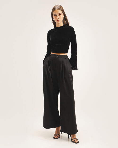 Pantalón Negro Wide Leg