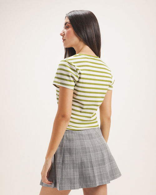 Playera Verde Rayas