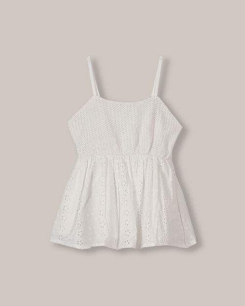 Top Tirantes Eyelet Blanco