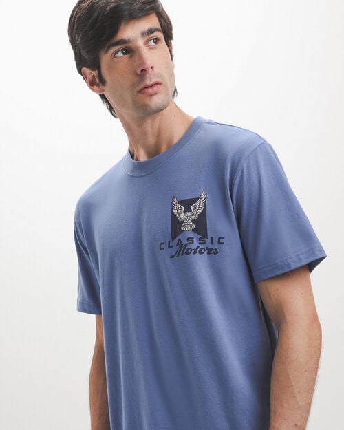 Playera Azul Manga Corta