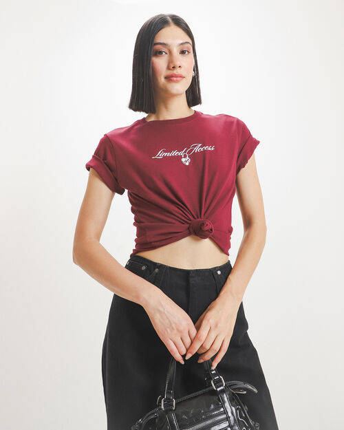 Playera Roja Estampada