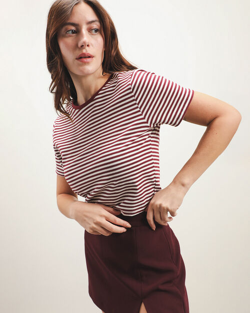 Playera Cropped Rayas
