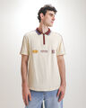 Polo Relaxed Estampada,CRUDO