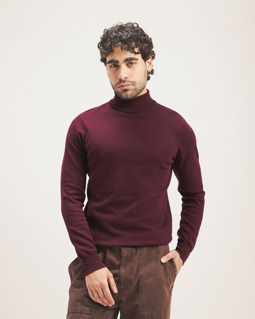 Suéter Rojo Cuello Alto