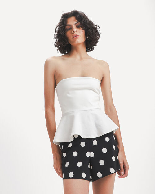 Blusa Peplum Blanca