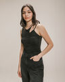 Top Fruncido Cut Out,NEGRO