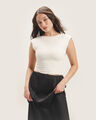 Crop Top Rojo,BLANCO HUESO