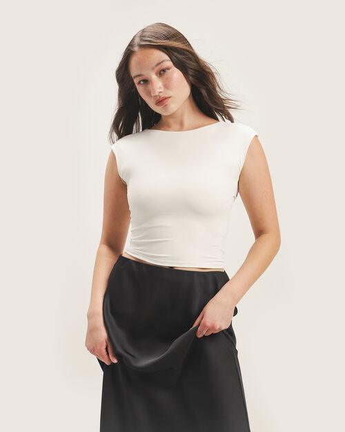 Crop Top Manga Corta