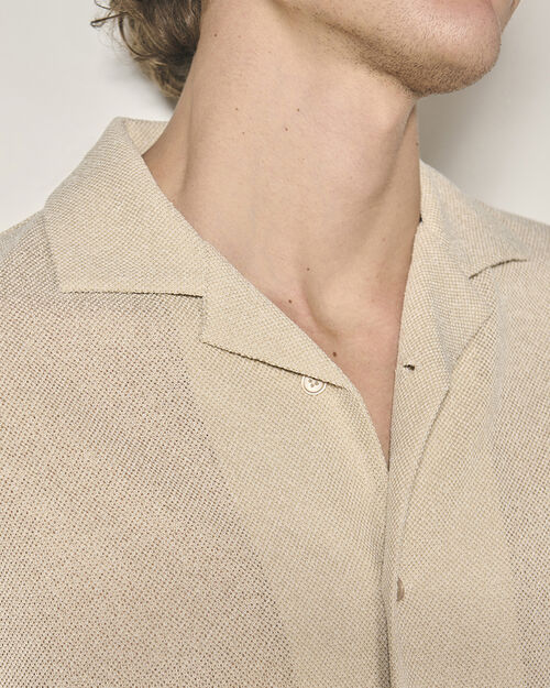 Camisa Fit Slim Beige