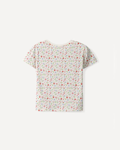 Playera Blanca Estampada