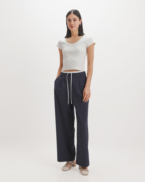 Pantal&oacute;n Azul Doble Pretina