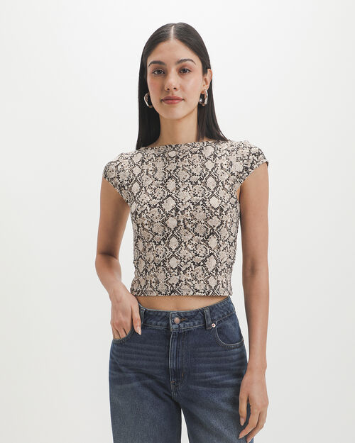 Crop Top Animal Print