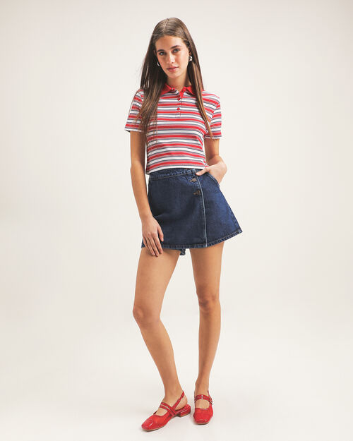 Short Falda Azul Marino