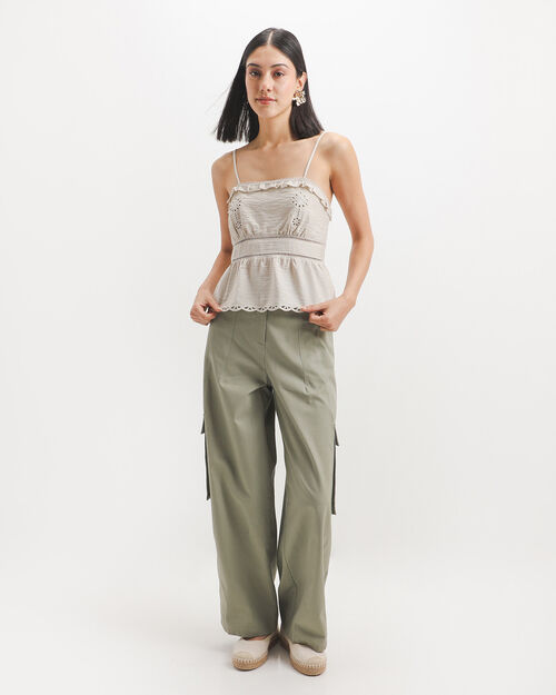 Blusa Caf&eacute; Tirantes