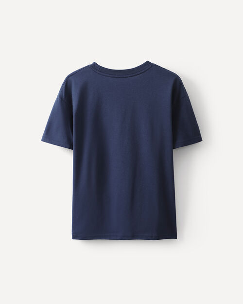 Playera Azul Estampada