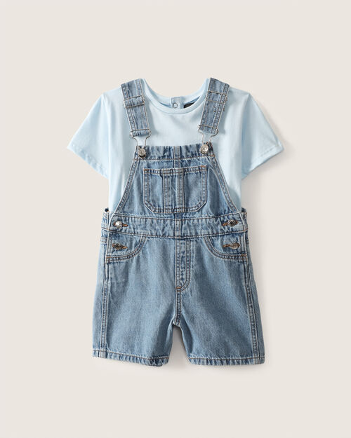 Conjunto Playera Y Overol Azul