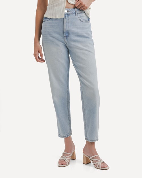 Jeans Mom Fit Azul