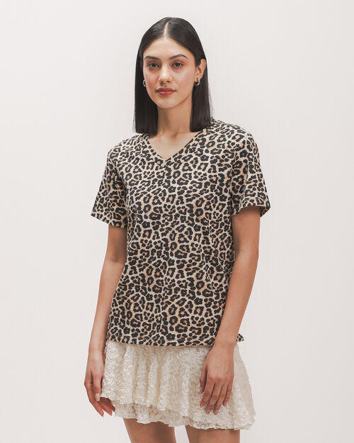 Playera Estampado Animal Print