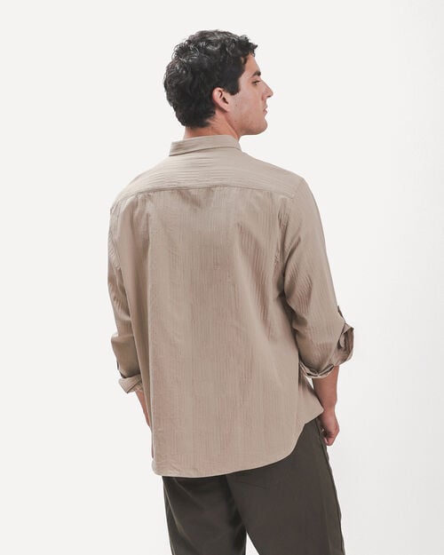 Camisa Textura Caf&eacute;