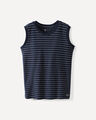 Playera Azul Con Rayas,AZUL MARINO
