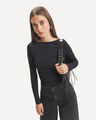 Playera Caf&eacute; Slim,NEGRO